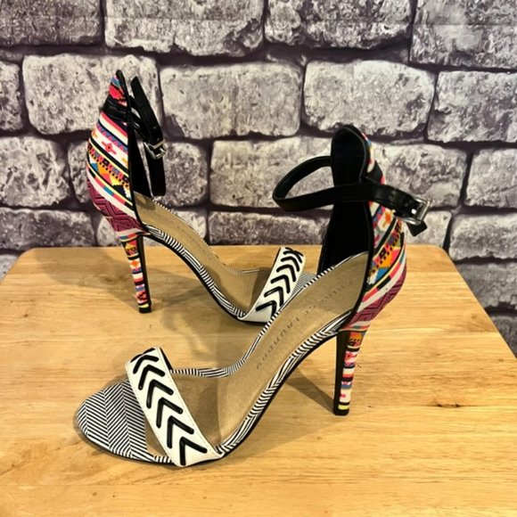 Chinese Laundry Multicolored Open Toe High Heels Size 8.5 - Picture 3 of 9